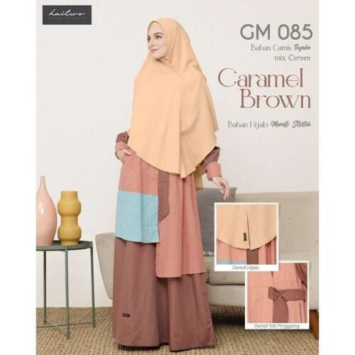 f2060ae1a78106af7eb038897ff431ec.jpg HAITWO Gamis Dewasa GM 085 - Caramel Brown