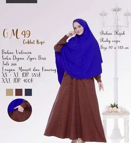 gm_49_cokelat_kopi.jpg HAITWO Gamis Dewasa GM 049 - Coklat Kopi
